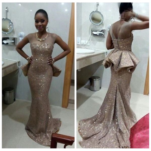 

2019 sweetheart mermaid prom dresses pelpum waist long backless bling bling sequins long vestidos de soiree custom formal evening gowns, Black