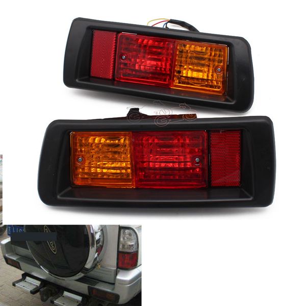 

car rear bumper fog light mark light for land cruiser prado (90) 1997 1998 1999 2000 2001 2002 red led tail lights