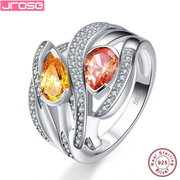 Jrose 100% 925 Anel De Prata Esterlina Morganite Lady Original Jóias Festa de Casamento de Aniversário de Luxo Jóias Por Atacado C19041601