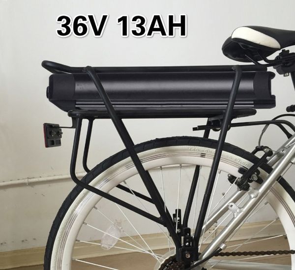 

36v 13ah электрическая батарея велосипеда 36v электрический мотоцикл 18650 литиевая батарея 36v 500w ebike задняя стойка 350w 450w