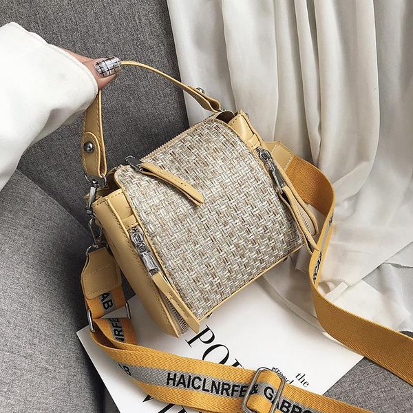 

designer-2019 new plaid women fashion bags lady small bucket bag shoullder bags wild women crossbody bag 2019 new duoji/7