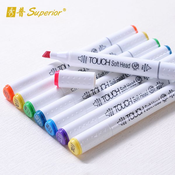 

10/15/20/25/30/50pcs superior touch double-headed oily marker art painting pen variety of colors can be optional ing
