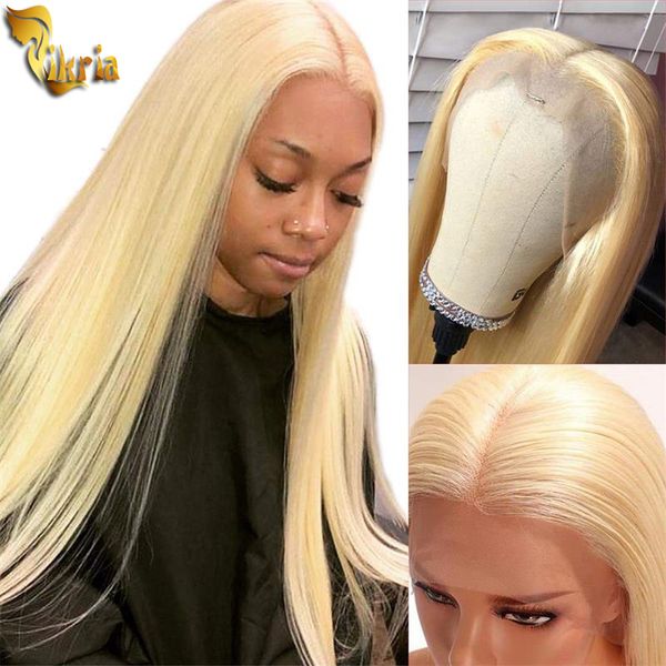 

brazilian silky straight 613 blonde full lace human hair wig 13*4 lace frontal wigs pre plucked hairline remy hair malaysian hair for black, Black;brown