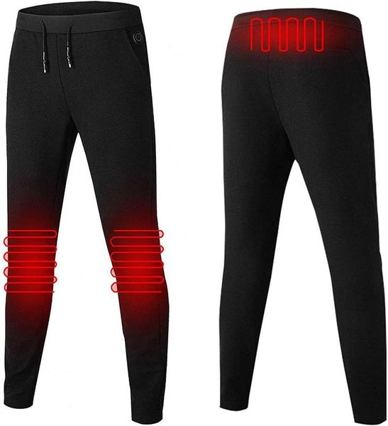 

electric heated warm pants men women usb heating base layer trousers insulated heatedunderwear for camping hiking winter outdoor, Black;green