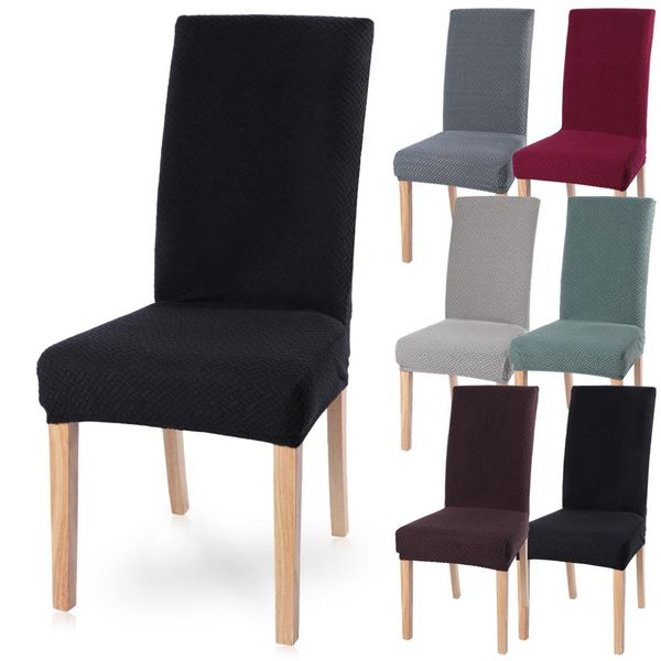 

1/2/4/6pc solid color chair cover spandex stretch elastic slipcovers chair covers for wedding banquet l dining room kitchen