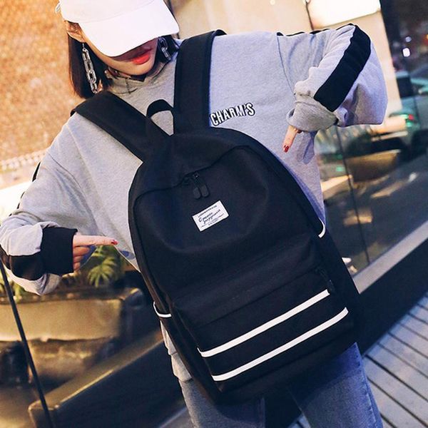 

women 2020 new reflective strip backpack fashion student bag outdoor backpack travel backpacks female school bag #r25