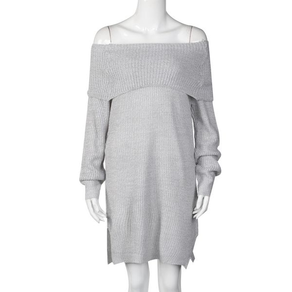 

sagace 2019 new women's winter casual sweater o-neck long-sleeved shirt loose sets of solid color women's sweater long section, White;black