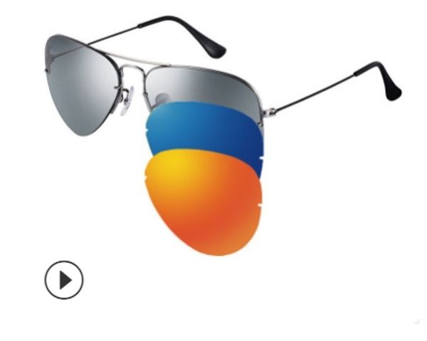 

classic toad mirror sunglasses change lens polarized sunglasses one three new fashion sunglasses men's outdoor glass, White;black