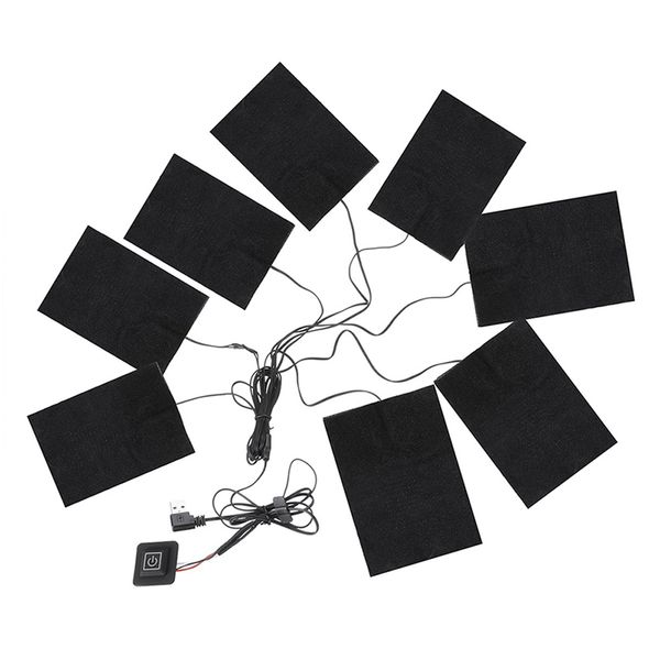 

electric heater pad clothes heater black usb 5pcs pads body warmer warmer pads cushion thermal winter