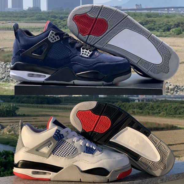 

2020 new wntr loyal blue 4 basketball shoes for men what the 4s desginer athletic sport sneaker des chaussures trainers zapatos size 13