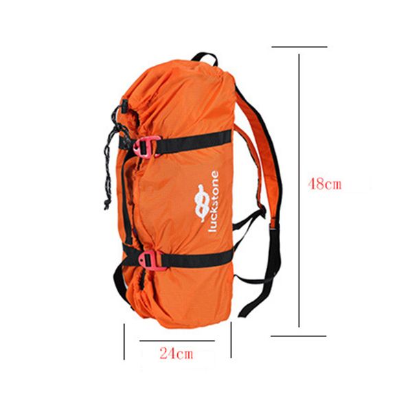 

portable folding rock climbing mountaineering shoulder safety ropes bag backpack outdoor camping hiking equipment