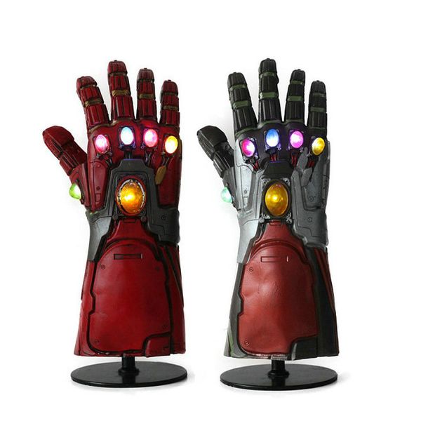 

4 Эндшпиль Танос Мстители Железный Человек перчатки с из светодиодов натуральног