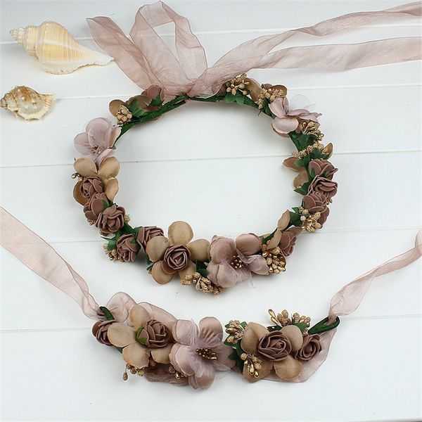 

wrist corsage bridesmaid sisters hand flowers artificial bride flowers for wedding dancing party decor bridal prom