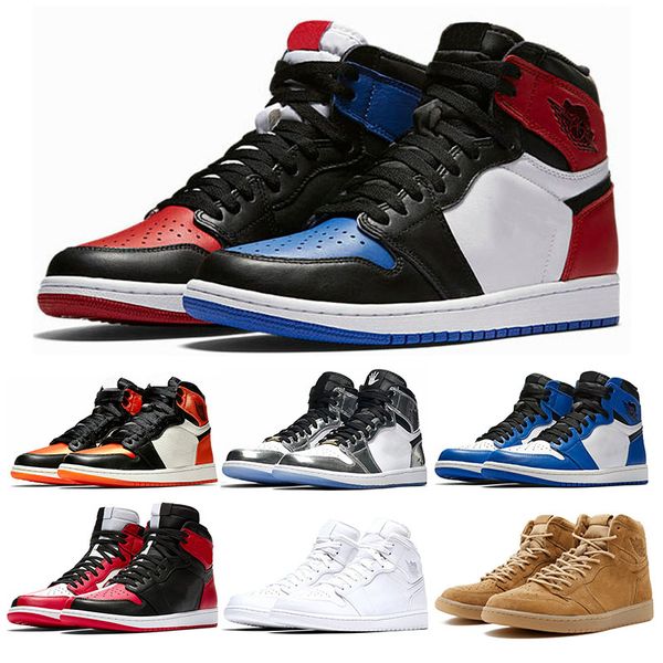 

2019 1s Mens basketball shoes top Pine Green Court Purple Chicago OG 1 Game Royal Blue Backboard sports sneaker trainers 5.5-13