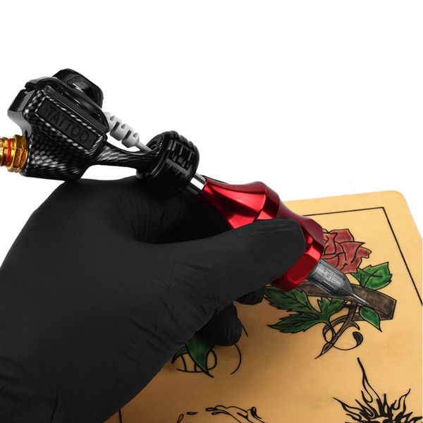 

black pattern rotary tattoo machine aluminum tattoo machine tattoo rotary pen