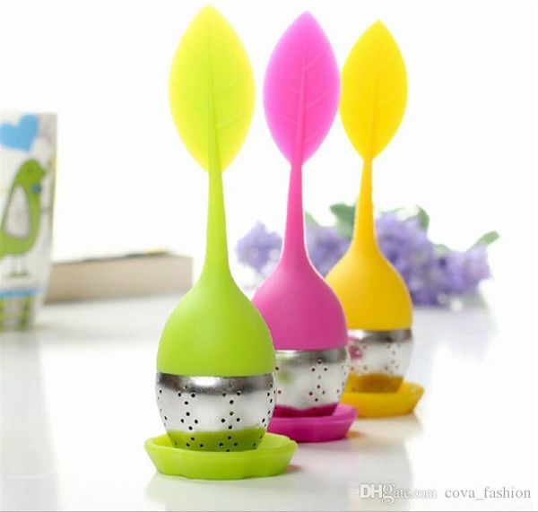 

50pcs cute tea infuser non-toxic silicone tea strainer tea bag for brewing device herbal spice filter kitchen tools