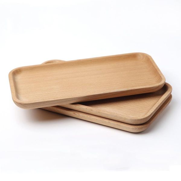 

square dessert plate beech plate dish sushi dish fruits platter dish tea server tray wooden cup holder bowl pad baking tableware bc bh1579