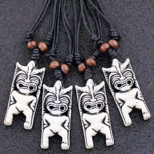 

fashion jewelry wholesale lot 12pcs cool boy men's totem tiki pendants necklace amulet gifts drop shipping mn375, Silver