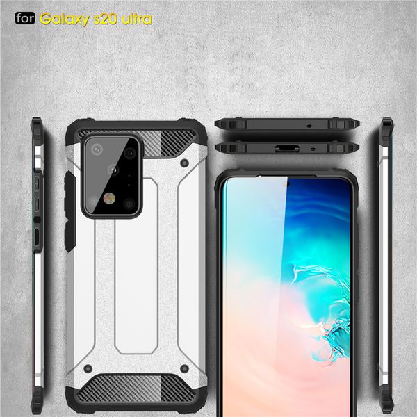 Armadura Caso Double-camada de proteção anti-queda de Samsung S20 Além disso S20 Ultra TPU + PC Tampa do telemóvel para Samsung S10 S10 5G S9 S8 Além disso,