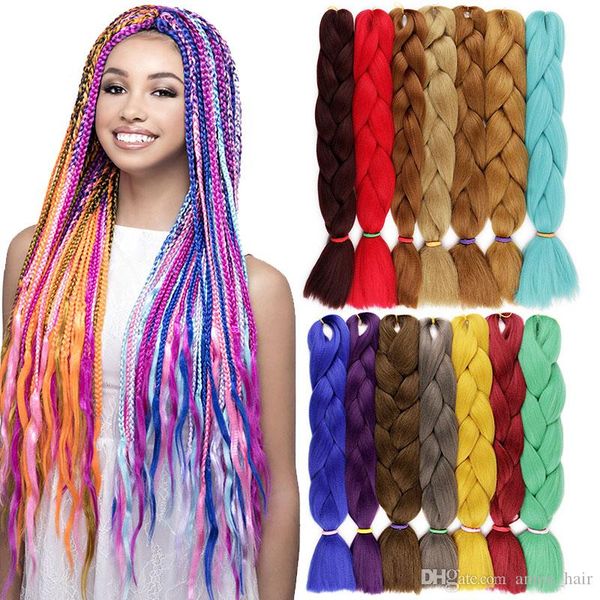 

xpression braiding hair extensions soild color synthetic braiding hair box braids 165g 82 inch crochet braids kanekalon braiding hair, Black