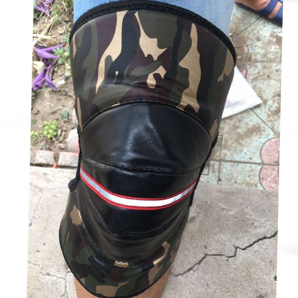 

wholesale motorcycle knee pads men 's electric car leggings simulation leather autumn and winter cold warm small cover