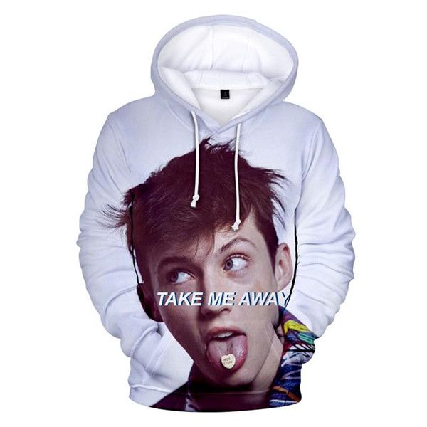 

troye sivan 3d print sweatshirts fashion designer spring autumn hoodies loose sleeve couple clothing crew neck pullover casual apparel, Black