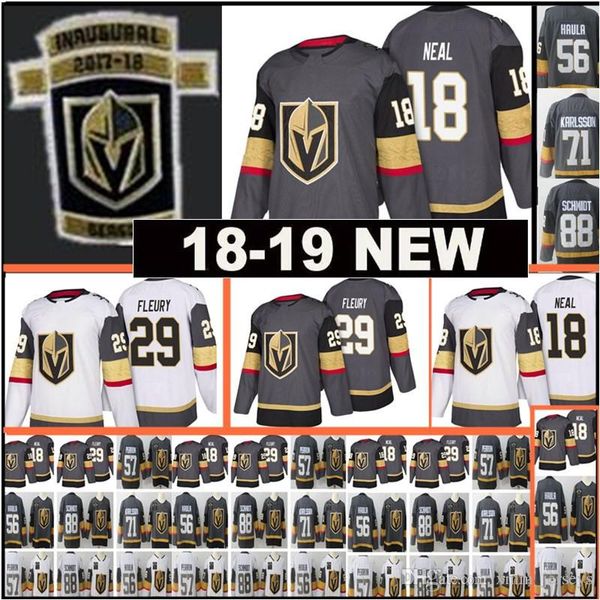 

New Vegas Golden Knights Jersey 29 Marc-Andre Fleury 18 Neal 56 Erik Haula 88 Nate Schmidt 71 William Karlsson Hockey Jerseys