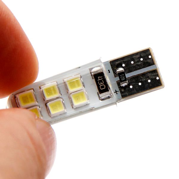 

2pcs t10 w5w waterproof 2835 12 smd wedge license plate side turn signal light