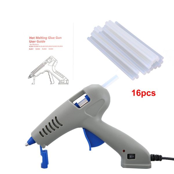 

rj803 melt glue gun with glue stick for diy handwork toy repair tools electric heat temperature guns