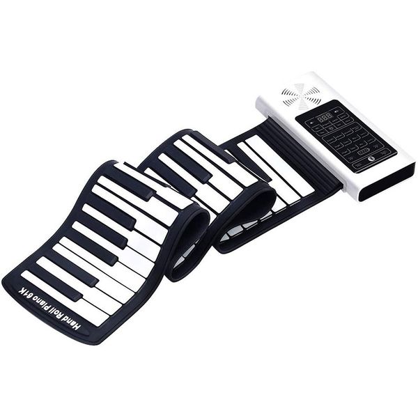 

electric roll up piano portable foldable 61 keys electronic music keyboard piano battery or usb powered with louder speaker