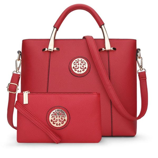 

новый европейский и американский стиль женщины сумка женщин конструктора посыльного сумки плеча сумочку и кошелек 2 сумки / set