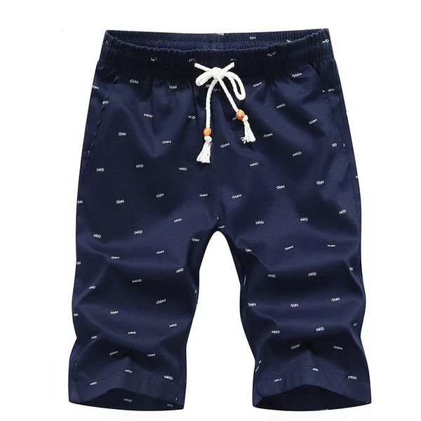 

2018 new arrival men shorts cotton casual shorts for men elastic waist summer beach personalized printed high quality, White;black