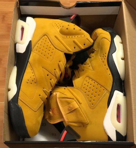 

2020 новый 6 travis скоттс кактус джек glow в dark 3m reflective olive army green 6s пшеницы желтый баскетбол обувь мужчины кроссовки с коро, Black