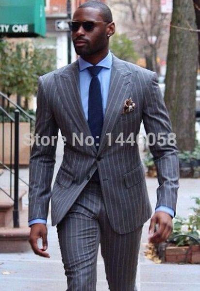

and fine two buttons groomsmen peak lapel groom tuxedos men suits wedding/prom man blazer ( jacket+pants+tie) m36, Black;gray
