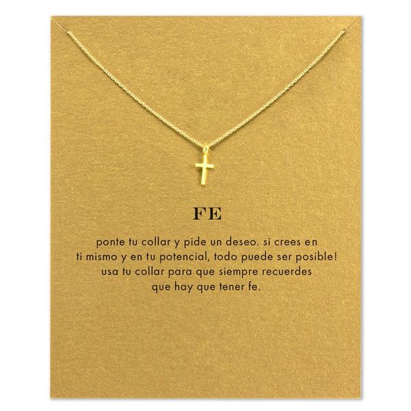 

мода крест ожерелье для женщин минималистский кулон золотой цвет цепи колье ожерелья fe подарочная карта день матери, Silver