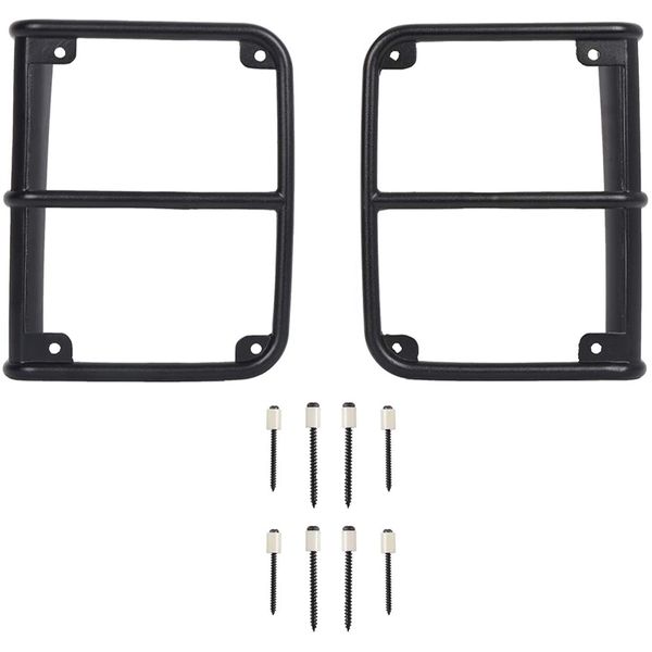 

tail light cover rear rugged off-road lamp guards for wrangler jk 07-18- pair