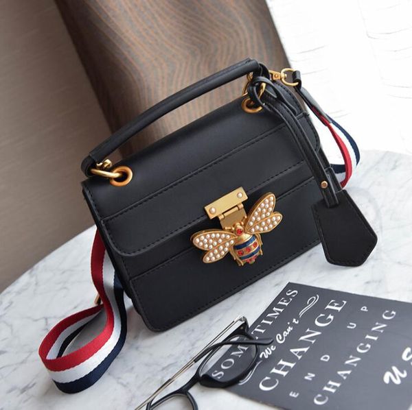 

2020 new fashion women handbag style contrast color shoulder bags lock versatile one shoulder crossbody bag