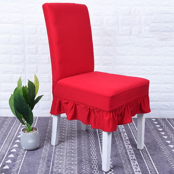 

new 2019 ruffled floral printing chair covers spandex for wedding dining office banquet stretch elastic flounced coverings