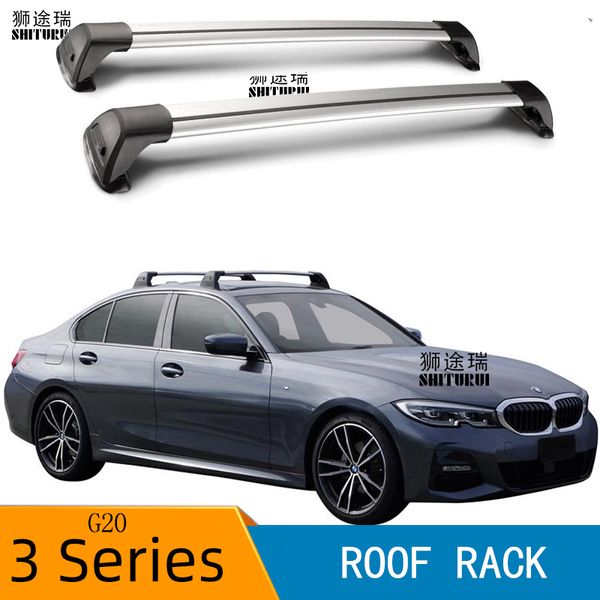 

2 pcs for 3-series g30 sedan may 2019- roof bar car special aluminum alloy belt lock led shooting corss rack