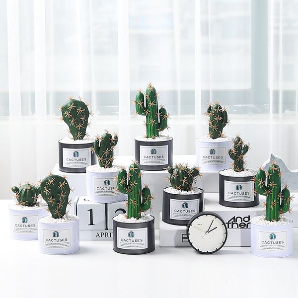 

nordic simulation plant cactus fleshy cactus potted retro plant ornaments