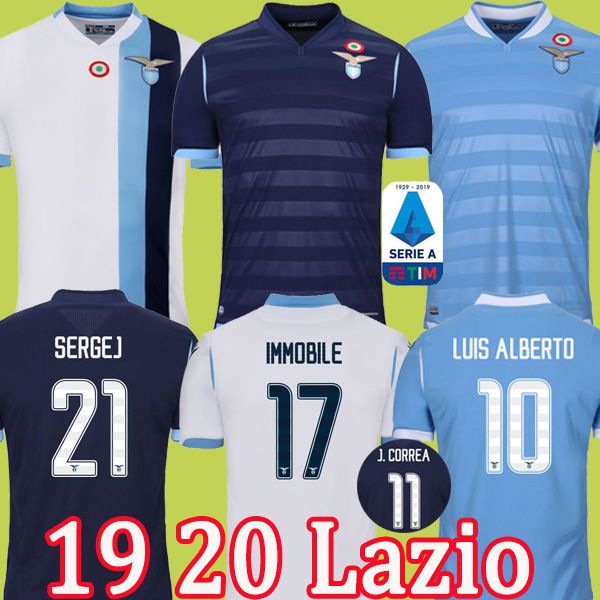 

19 20 lazio occer jer ey lulic cataldi adamoni 2019 2020 lazio football hirt lui alberto uniform kit immobile ergej maillot