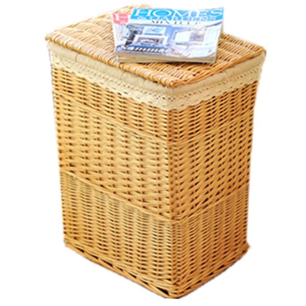 

sundries storage baskets rattan garden fabric wicker hamper basket with lid box