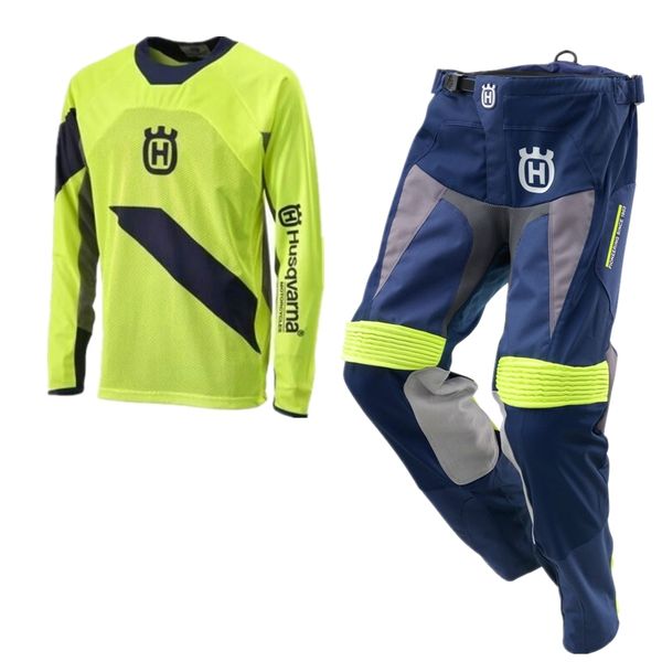 

Free shipping Wholesale for Husqvarna Husky Style Motocross Racing Riding Sweatshirt + MX Motorcycle Pants Cycling Jersey L
