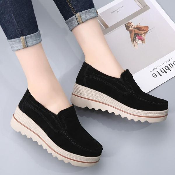 

fisherman shoe designer shoes women shoe genuine leather flat casual shoes velvet or no velvet slip-on straw style leather dress shoes, Black