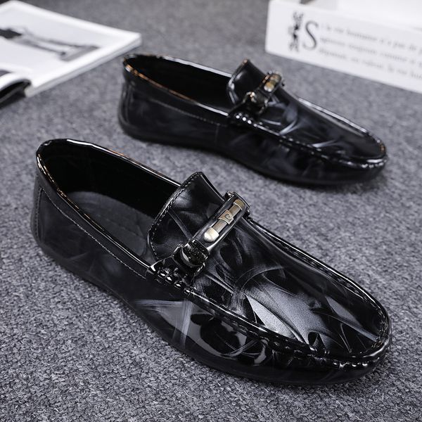 

2020 casual loafers mens light weight driving shoes for men men slip on casual sneakers shoes adult, Black
