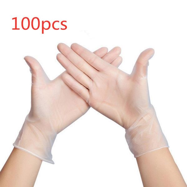 

100/40 / 20шт прозрачные одноразовые пвх перчатки для мытья посуды / кухня / латекс / садовые перчатки универсальные для домашней уборки