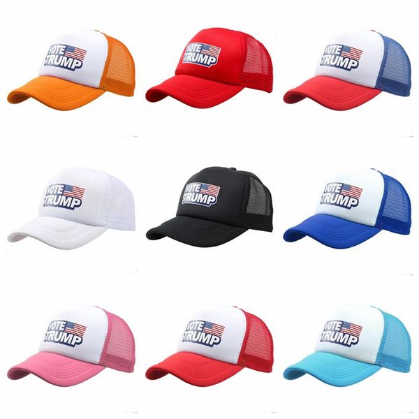 

vote trump mesh baseball cap keep america great 2020 hats donald trump summer beach fishing jogging ball caps sun visor hat snapbacks b5162, Yellow