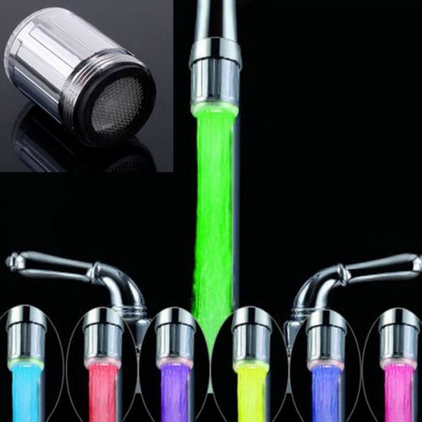 

2018 new wholesale price led water faucet light colorful changing glow shower head kitchen tap aerators new for dropshipping