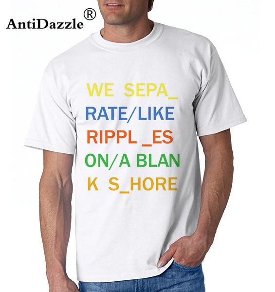 

antidazzle customize summer radiohead reckoner men's short sleeve t shirt male hipster t-shirt tees o-neck design, White;black