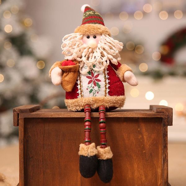 

2018 christmas decorations sitting christmas santa claus snowman figure plush toy doll party tree products